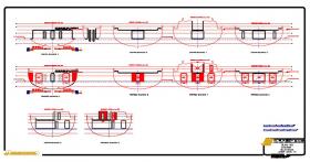 This drawing shows modifications to the original bulkhead details to take account of interior modifications requested for M5.
